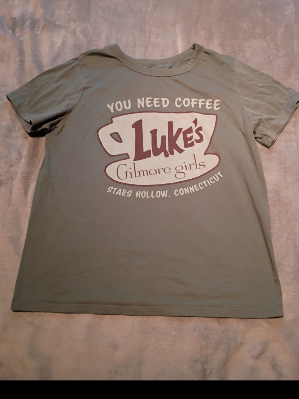 Luke's Gilmore Girls 'You Need Coffee' Graphic Tee - Olive